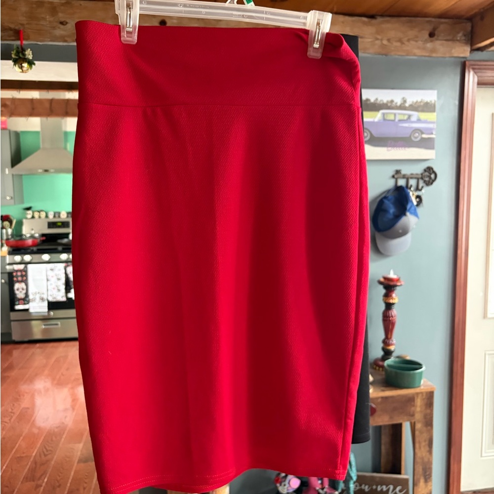 Red Women's Pencil Skirt - Classic Professional Style